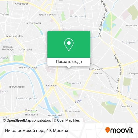 Карта Николоямской пер., 49