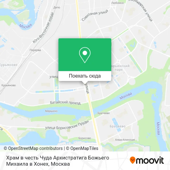 Карта Храм в честь Чуда Архистратига Божьего Михаила в Хонех