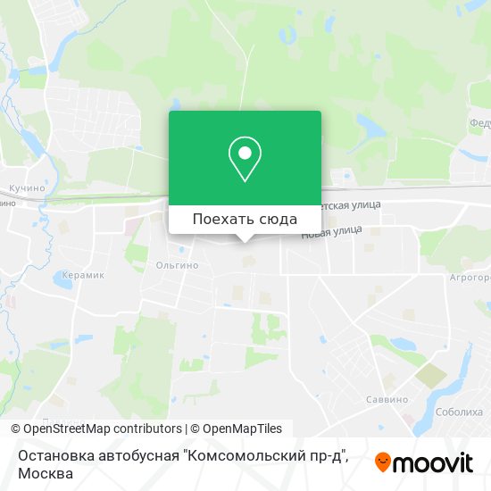 Карта Остановка автобусная "Комсомольский пр-д"