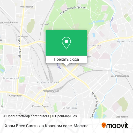 Карта Храм Всех Святых в Красном селе
