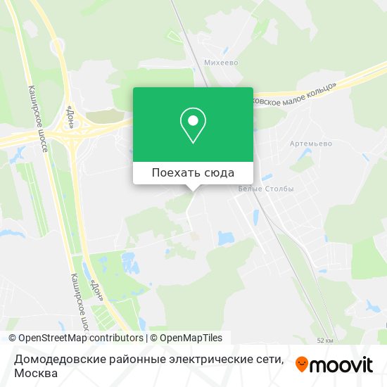 Карта Домодедовские районные электрические сети