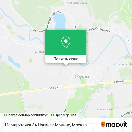 Карта Маршруточка 34 Ногинск-Монино