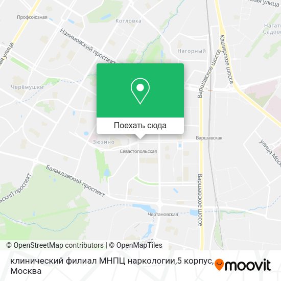 Карта клинический филиал МНПЦ наркологии,5 корпус