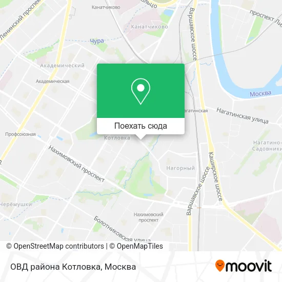Карта ОВД района Котловка