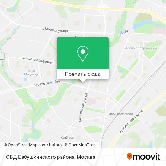 Карта ОВД Бабушкинского района