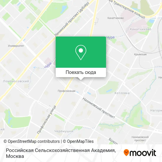 Карта Российская Сельскохозяйственная Академия