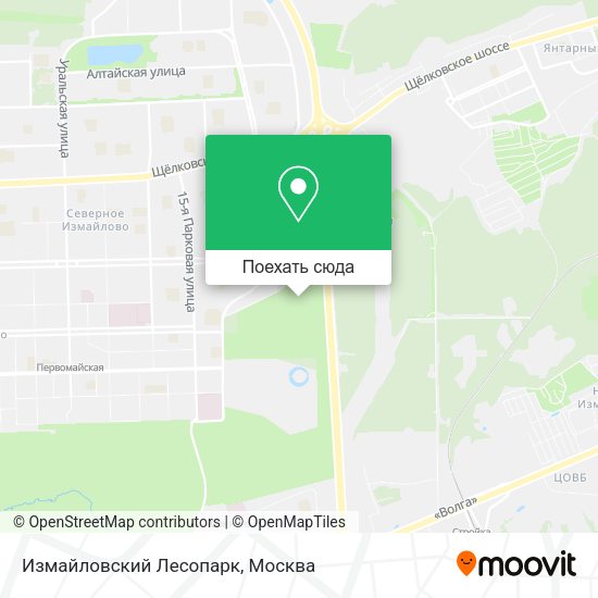 Карта Измайловский Лесопарк