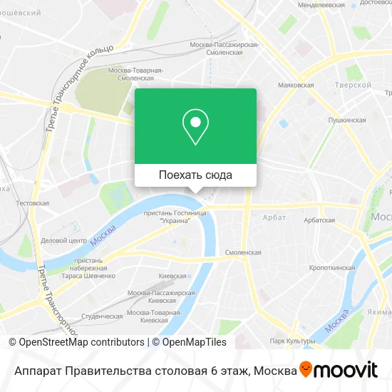 Карта Аппарат Правительства столовая 6 этаж