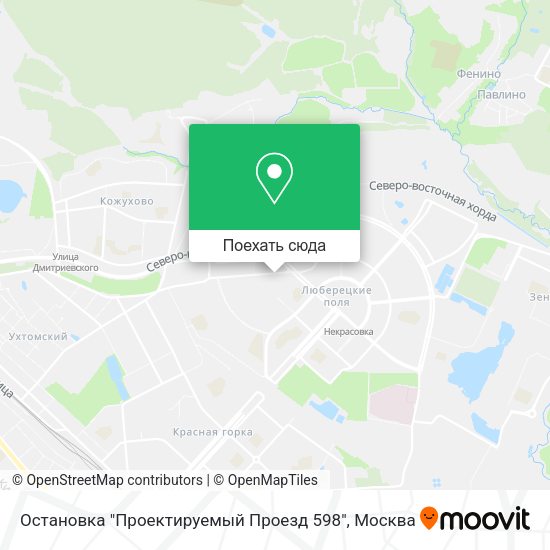 Карта Остановка "Проектируемый Проезд 598"
