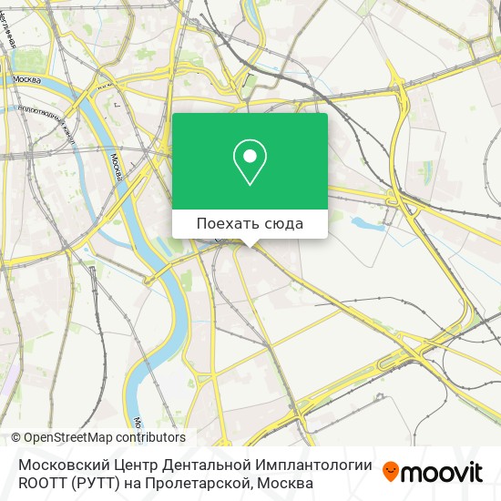 Карта Московский Центр Дентальной Имплантологии ROOTT (РУТТ) на Пролетарской
