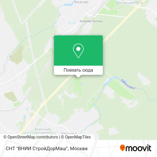 Карта СНТ "ВНИИ СтройДорМаш"