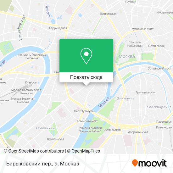 Карта Барыковский пер., 9
