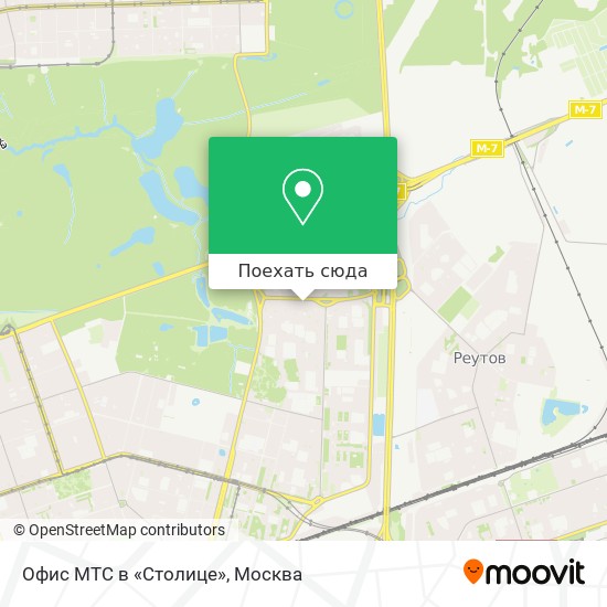 Карта Офис МТС в «Столице»