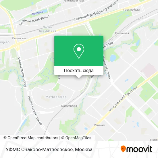 Карта УФМС Очаково-Матвеевское