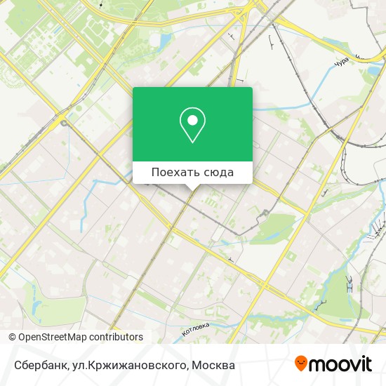 Карта Сбербанк, ул.Кржижановского