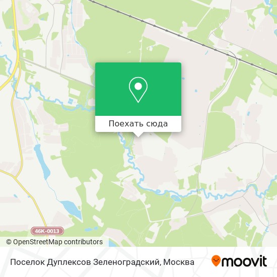 Карта Поселок Дуплексов Зеленоградский