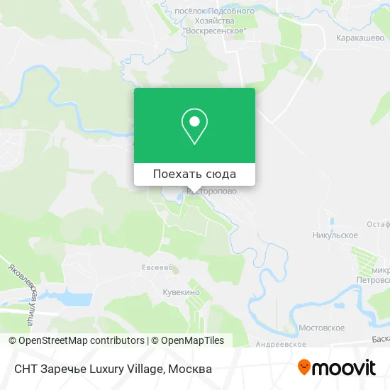 Карта СНТ Заречье Luxury Village
