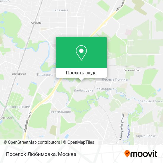 Карта Поселок Любимовка