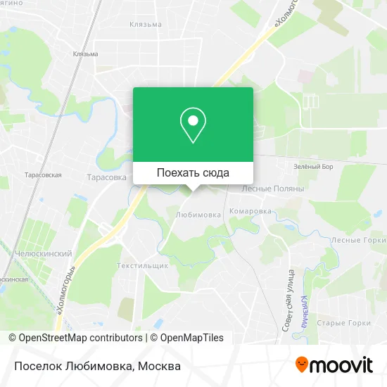 Карта Поселок Любимовка