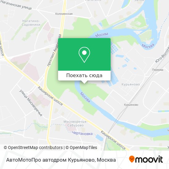 Карта АвтоМотоПро автодром Курьяново