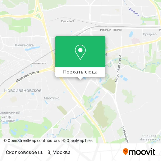 Карта Сколковское ш. 18