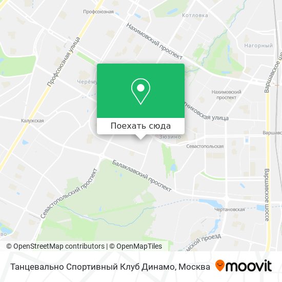 Карта Танцевально Спортивный Клуб Динамо