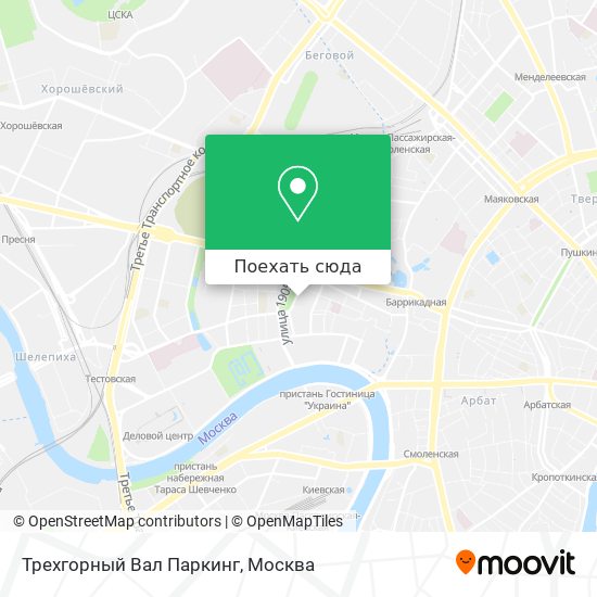 Карта Трехгорный Вал Паркинг