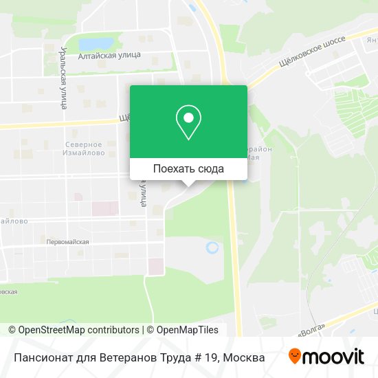 Карта Пансионат для Ветеранов Труда # 19