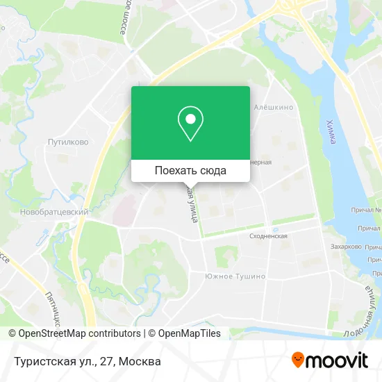 Карта Туристская ул., 27
