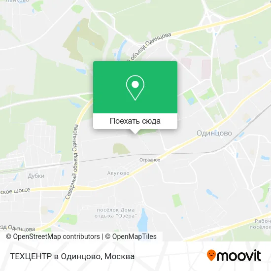 Карта ТЕХЦЕНТР в Одинцово
