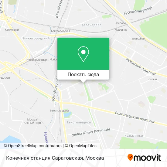 Карта Конечная станция Саратовская