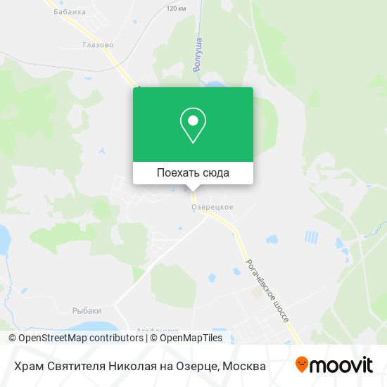 Карта Храм Святителя Николая  на Озерце