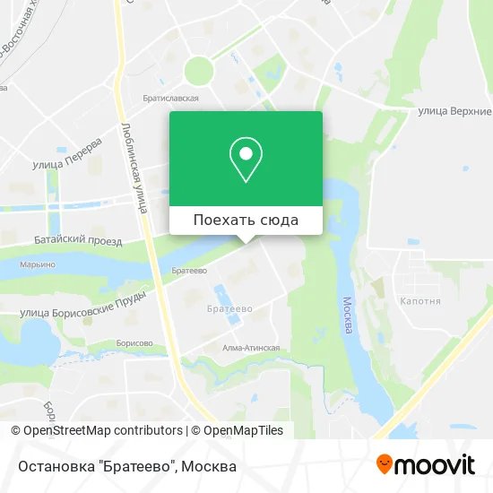 Карта Остановка "Братеево"