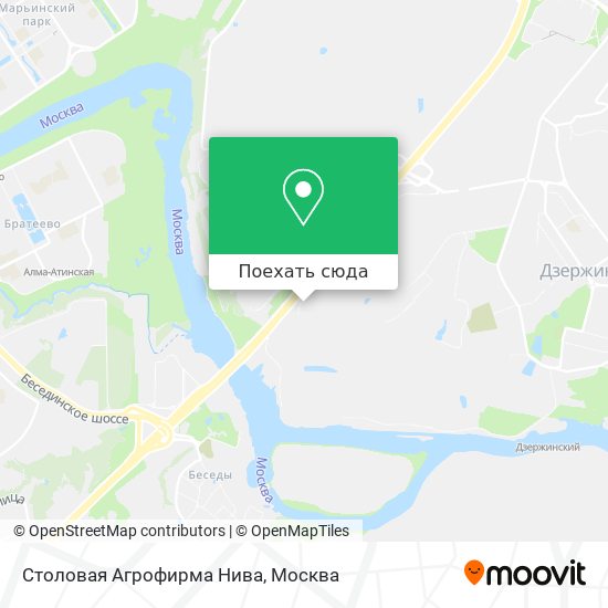 Карта Столовая Агрофирма Нива