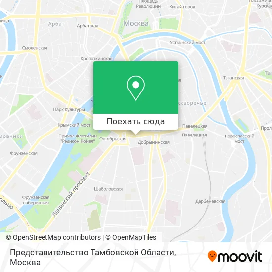 Карта Представительство Тамбовской Области