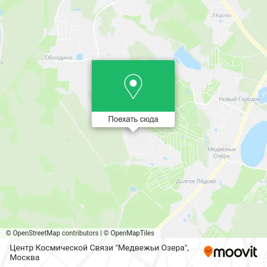 Карта Центр Космической Связи "Медвежьи Озера"