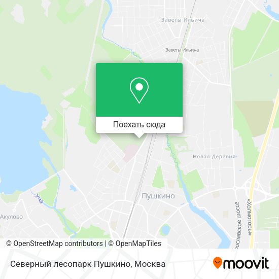 Карта Северный лесопарк Пушкино