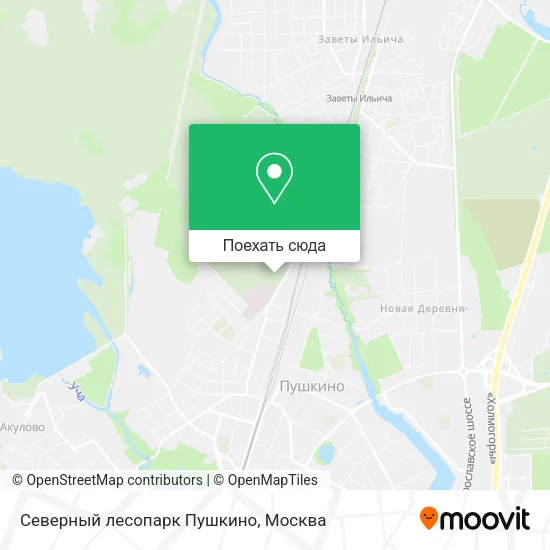 Карта Северный лесопарк Пушкино