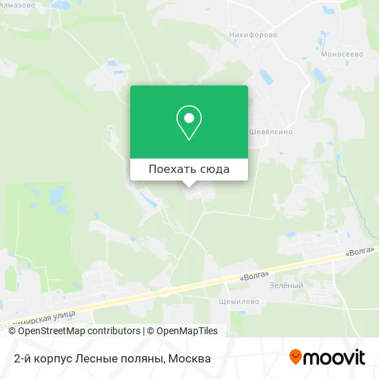 Карта 2-й корпус Лесные поляны