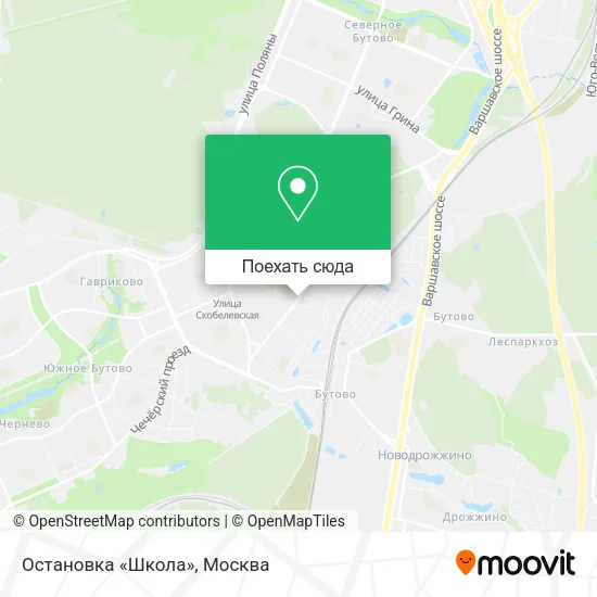 Карта Остановка «Школа»