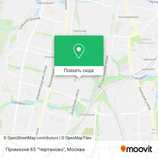 Карта Промзона 65 "Чертаново"