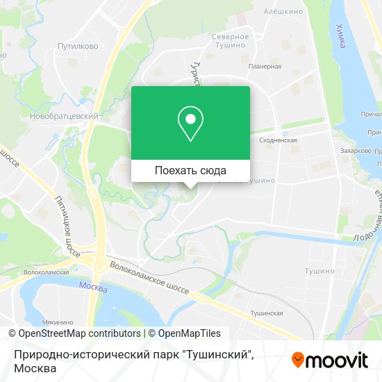 Карта Природно-исторический парк "Тушинский"