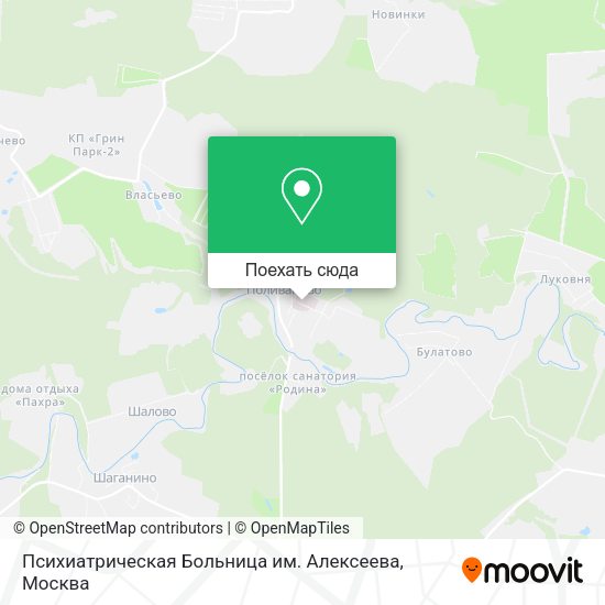 Карта Психиатрическая Больница им. Алексеева