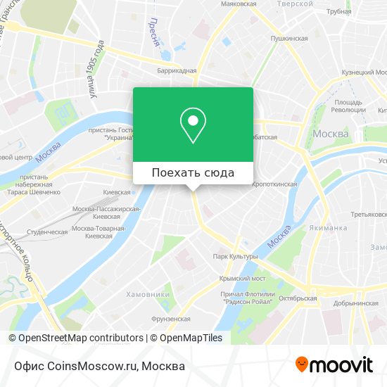 Карта Офис СoinsMoscow.ru