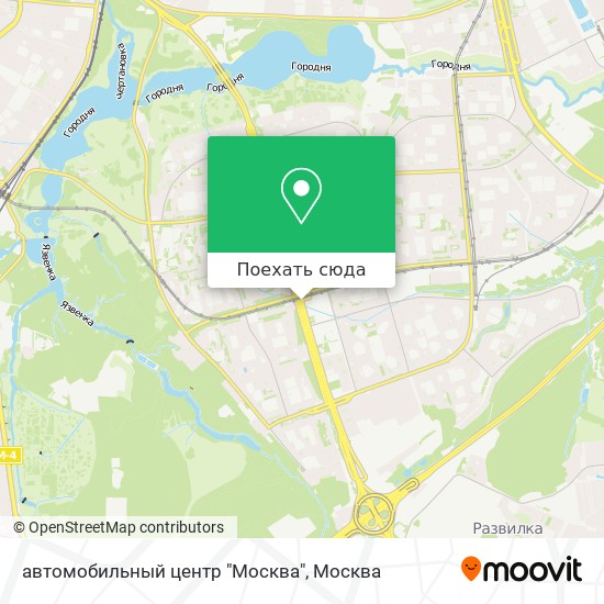 Карта автомобильный центр "Москва"