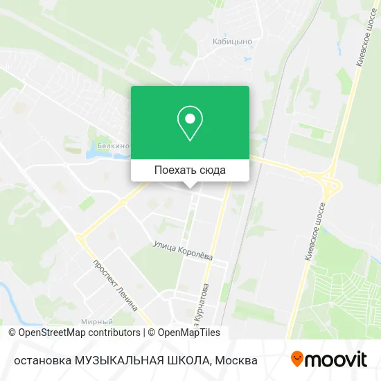 Карта остановка МУЗЫКАЛЬНАЯ ШКОЛА