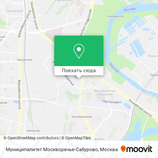 Карта Муниципалитет Москворечье-Сабурово