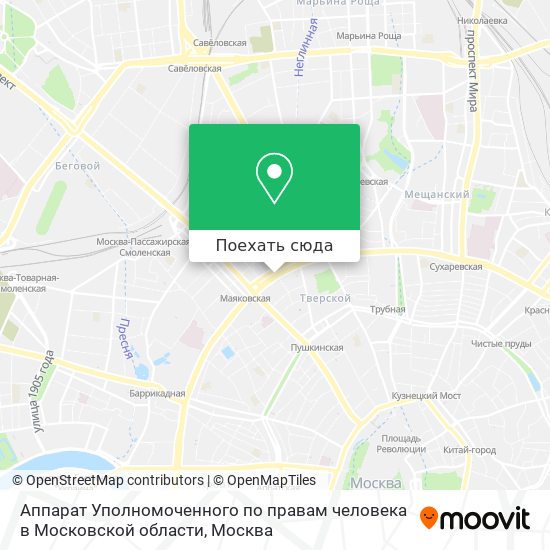 Карта Аппарат Уполномоченного по правам человека в Московской области