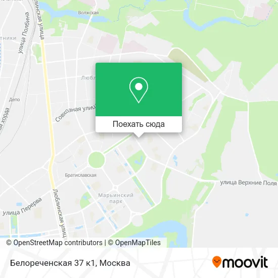 Карта Белореченская 37 к1