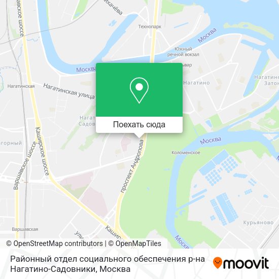Карта Районный отдел социального обеспечения р-на Нагатино-Садовники